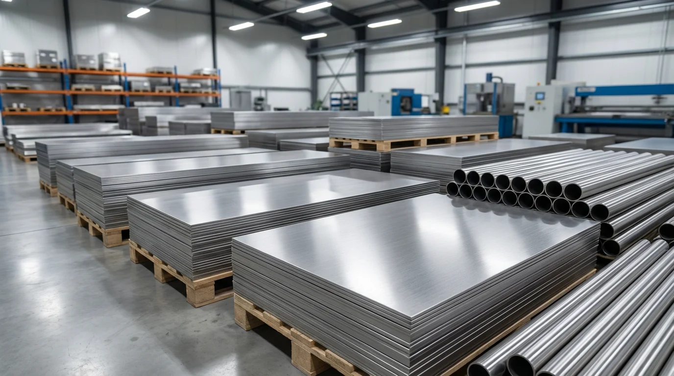 Grade 2 Titanium: Properties, Applications, and The Complete Buyer's Guide 1 Industrial Grade 2 Titanium sheets and tubes in a warehouse