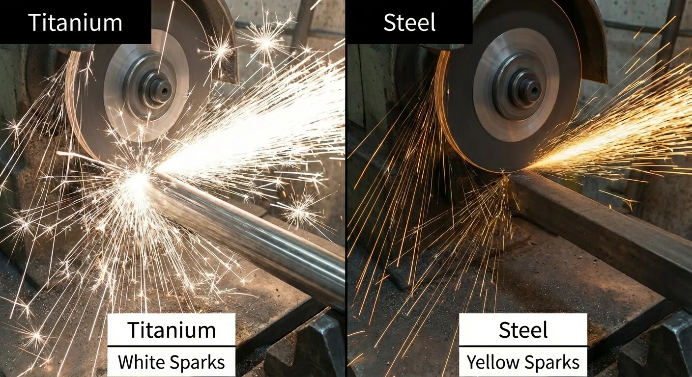 Does Titanium Rust? The Scientific Truth 5 Titanium spark test white sparks vs steel yellow sparks