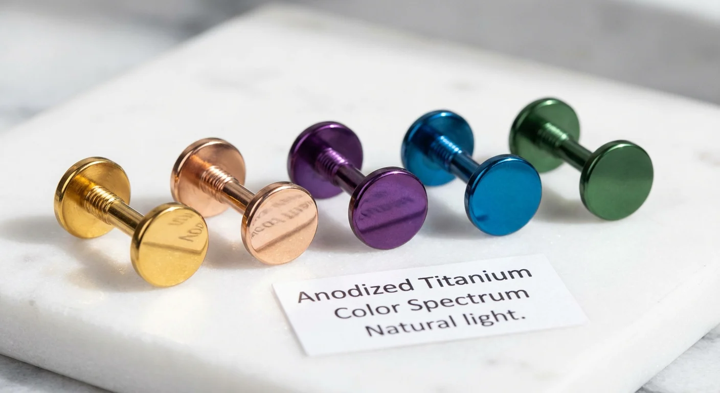 Is Titanium Hypoallergenic? The Truth About Metal Allergies & Implant Grade Jewelry 4 Anodized titanium jewelry colors spectrum gold rose gold purple