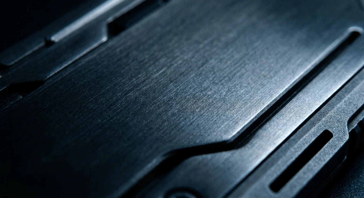 How Strong is Titanium? A Direct Analysis of Strength, Weight, and Hardness 1 Close up of brushed titanium surface showing metallic texture for industrial applications.