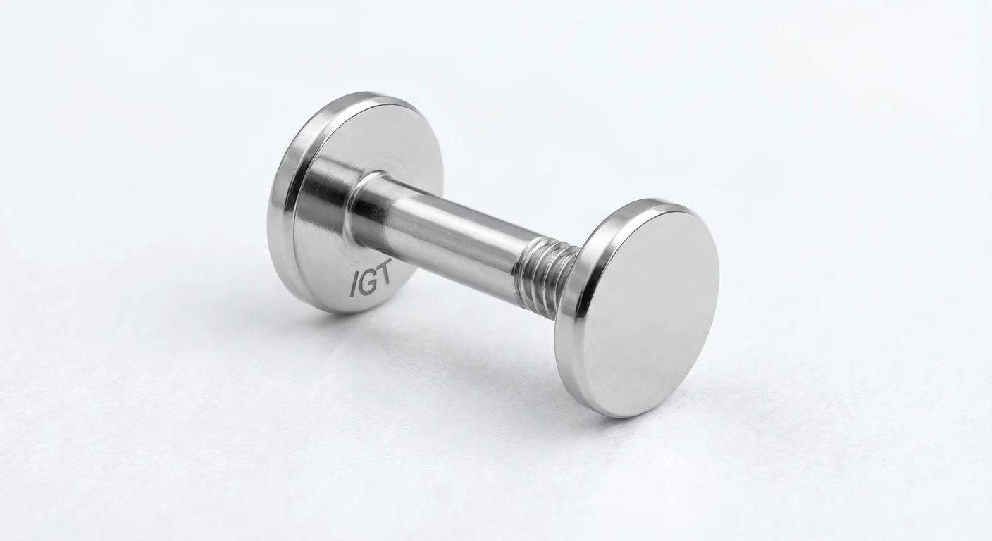 Is Titanium Hypoallergenic? The Truth About Metal Allergies & Implant Grade Jewelry 1 Implant grade titanium stud earring flat back close up