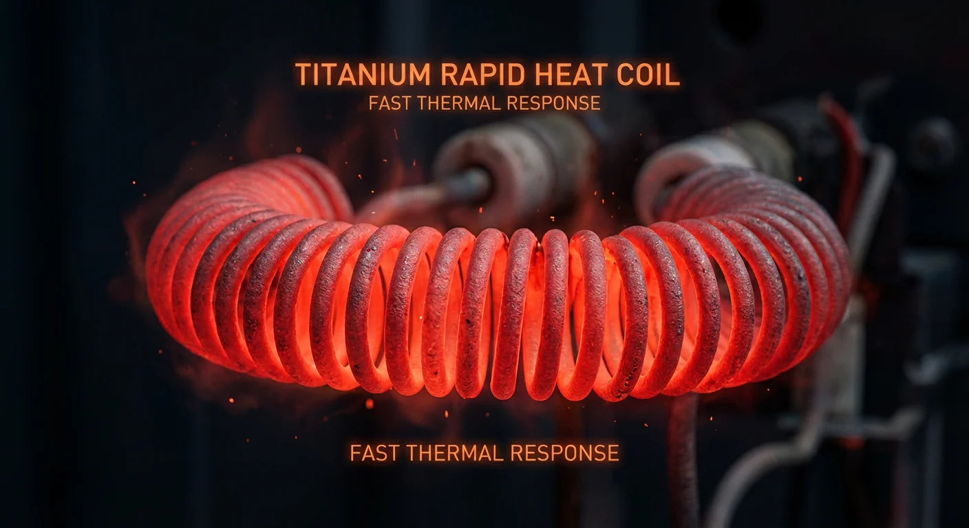 Is Titanium a Conductive Metal? Yes, But Not Like You Think 5 Glowing titanium heating coil for vaping temperature control mode.